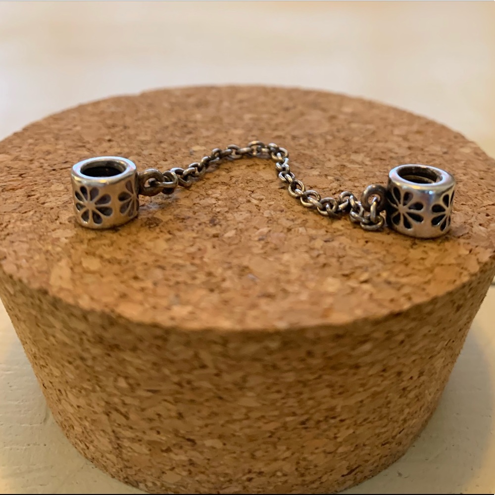 Pandora silver safety chain